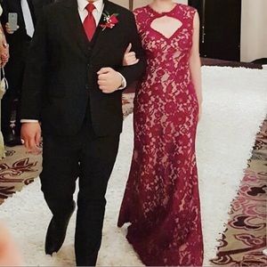 (From Nordstrom) Elegant lace burgundy dress